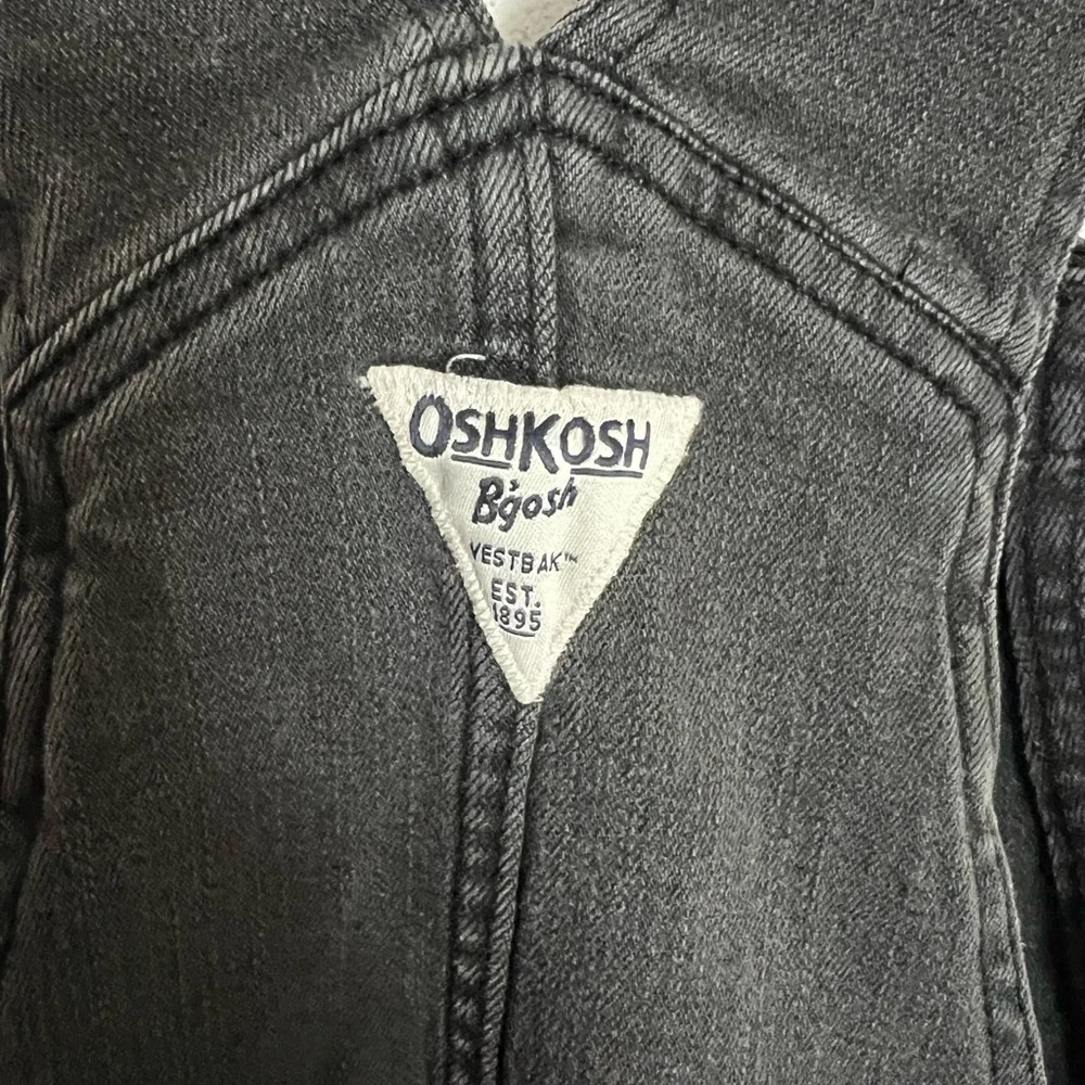 OSHKOSH B'GOSH Washed Denim Casual Overall Denim Jumper Black Girl's Size 14 GUC